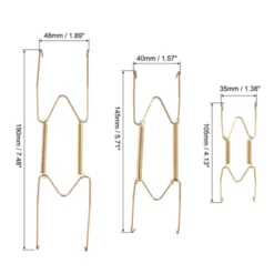 Unique Bargains Decorative Stainless Steel Invisible Wall Plate Kitchen Racks 12 Pcs