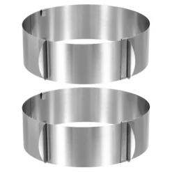 Unique Bargains Stainless Steel Round Adjustable Nonstick Cake Ring 2 Pcs -Kitchen Tools Shop GUEST 00eeb8a3 2c62 4346 a65d d498f9e20c5a