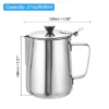 Unique Bargains Stainless Steel Coffee Cup Mug Milk Frothing Pitcher With Lid And Handle -Kitchen Tools Shop GUEST 019c1a6a e2f9 4784 b88a c6b17c4da328