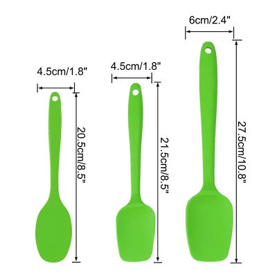 Unique Bargains Silicone Heat-Resistant Rubber Non-Stick Kitchen Baking Mixing Scraper Spatula 3 Pcs 3 Unique Bargains Silicone Heat-Resistant Rubber Non-Stick Kitchen Baking Mixing Scraper Spatula 3 Pcs