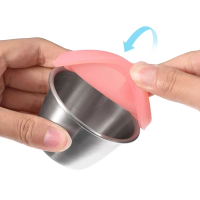 Unique Bargains Stainless Steel Picnic Travel Salad Dressing Condiment Container Cups With Lids 3 Pcs 6 Unique Bargains Stainless Steel Picnic Travel Salad Dressing Condiment Container Cups With Lids 3 Pcs - Image 4