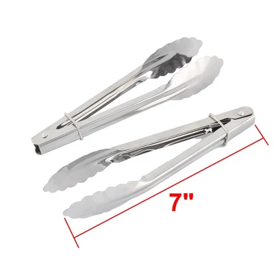 Unique Bargains Kitchen Metal Salad Ice Cake Bread Food Clip Clamp Tongs Silver Tone 3 Pcs 5 Unique Bargains Kitchen Metal Salad Ice Cake Bread Food Clip Clamp Tongs Silver Tone 3 Pcs - Image 3