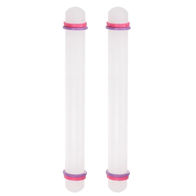Unique Bargains PP Plastic Non-Stick Adjustable Guide Rings Kitchen Rolling Pins 2 Pcs 7 Unique Bargains PP Plastic Non-Stick Adjustable Guide Rings Kitchen Rolling Pins 2 Pcs - Image 5