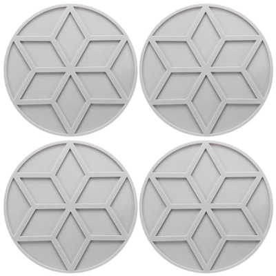 Unique Bargains Round Heat Resistant Non-Slip Silicone Trivet Mat For Pots Coasters 4 Pcs 6 Unique Bargains Round Heat Resistant Non-Slip Silicone Trivet Mat For Pots Coasters 4 Pcs - Image 4
