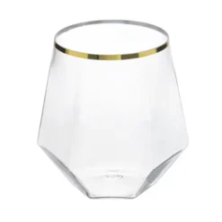 Unique Bargains Stemless Diamond Shape Lightweight Gold Trim Wine Glasses Drinkware 13 Unique Bargains Stemless Diamond Shape Lightweight Gold Trim Wine Glasses Drinkware -Kitchen Tools Shop GUEST 07181156 3d5a 4bdf b803 04fa68874660