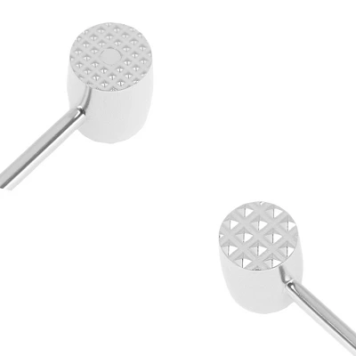Unique Bargains Round Meat Tenderizer Mallet Silver Tone 1 Pc 4 Unique Bargains Round Meat Tenderizer Mallet Silver Tone 1 Pc - Image 2