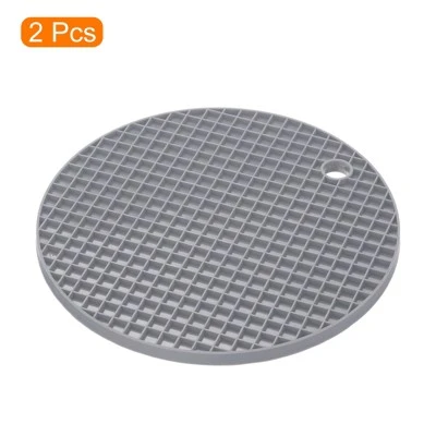 Unique Bargains Silicone Heat Resistant Non-slip Flexible Trivet Mats Light Gray 2 Pcs 4 Unique Bargains Silicone Heat Resistant Non-slip Flexible Trivet Mats Light Gray 2 Pcs - Image 2