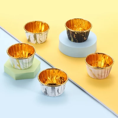 Unique Bargains Round-Pattern Greaseproof Single-sided Aluminum Foil Cupcake Liners 100 Pcs 4 Unique Bargains Round-Pattern Greaseproof Single-sided Aluminum Foil Cupcake Liners 100 Pcs - Image 2