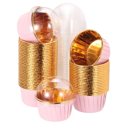 Unique Bargains Round Greaseproof Single-sided Aluminum Foil Cupcake Liners For Party 50 Pcs 9 Unique Bargains Round Greaseproof Single-sided Aluminum Foil Cupcake Liners For Party 50 Pcs - Image 7