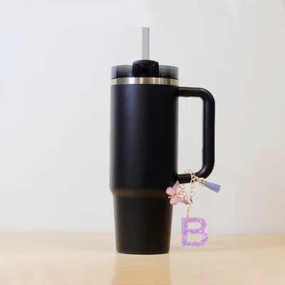 Unique Bargains Star Sequin Letter B Butterfly Tassel Water Cup Pendant Purple 1 Pc 4 Unique Bargains Star Sequin Letter B Butterfly Tassel Water Cup Pendant Purple 1 Pc - Image 2