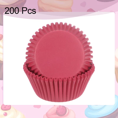 Unique Bargains Greaseproof Standard Size Cupcake Liners Papers Baking Cups 2" X 1.2" 200 Pcs Red 4 Unique Bargains Greaseproof Standard Size Cupcake Liners Papers Baking Cups 2" X 1.2" 200 Pcs Red - Image 2