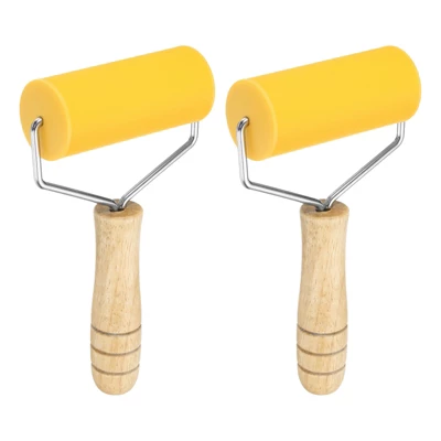 Unique Bargains Non-Stick Smooth Silicone Wood Handle Baking Rolling Pin 2 Pcs 6 Unique Bargains Non-Stick Smooth Silicone Wood Handle Baking Rolling Pin 2 Pcs - Image 4