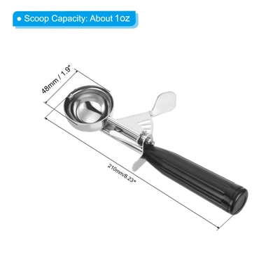 Unique Bargains Stainless Steel Durable Handle Spring Trigger Ice Cream Scoop 3 Unique Bargains Stainless Steel Durable Handle Spring Trigger Ice Cream Scoop