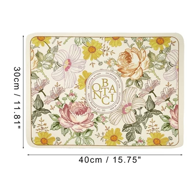 Unique Bargains Garden Of Eden Dish Drying Mat Green Yellow 15.75"x11.81" 5 Unique Bargains Garden Of Eden Dish Drying Mat Green Yellow 15.75"x11.81" - Image 3