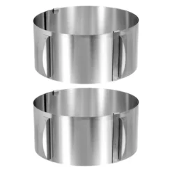 Unique Bargains Stainless Steel Round Adjustable Nonstick Cake Ring 2 Pcs -Kitchen Tools Shop GUEST 0b77f35e f267 485d b1e1 632db38a13fe