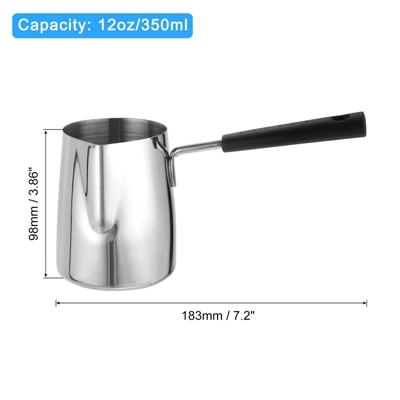 Unique Bargains Stainless Steel Milk Frothing Coffee Warming Pot With Spout 3 Unique Bargains Stainless Steel Milk Frothing Coffee Warming Pot With Spout
