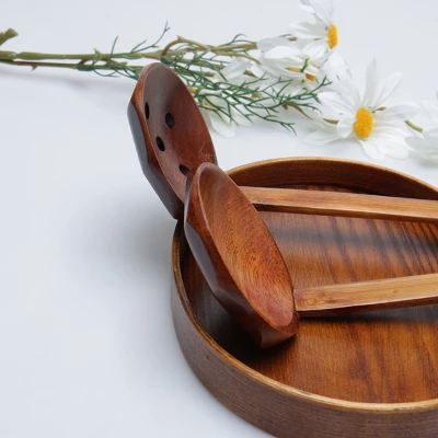 Unique Bargains Home Wooden Soup Spoon Strainer Ladle Spoon Kitchen Cookware Tool Set Of 2 6 Unique Bargains Home Wooden Soup Spoon Strainer Ladle Spoon Kitchen Cookware Tool Set Of 2 - Image 4