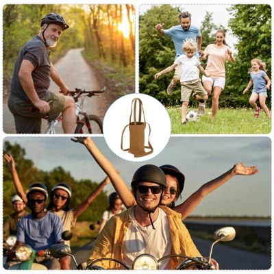 Unique Bargains Canvas Camping Fishing Wide-Open Water Bottle Holder With Strap 5 Unique Bargains Canvas Camping Fishing Wide-Open Water Bottle Holder With Strap - Image 3