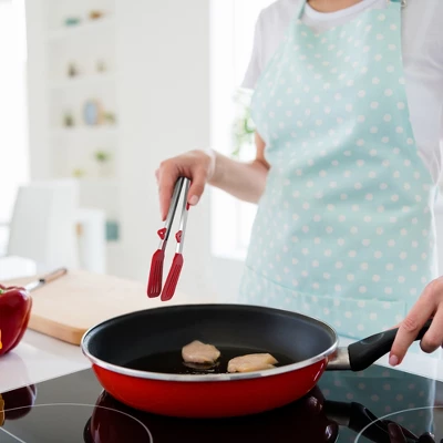 Unique Bargains Kitchen Non-stick Stainless Steel Tongs With Stands Silicone Tip For Cooking 4 Unique Bargains Kitchen Non-stick Stainless Steel Tongs With Stands Silicone Tip For Cooking - Image 2