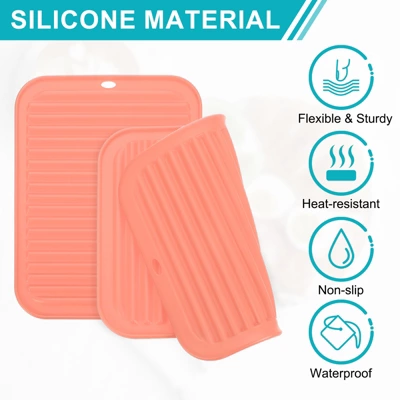 Unique Bargains Silicone Heat Resistant Non-Slip Durable Dish Drying Mat 4 Unique Bargains Silicone Heat Resistant Non-Slip Durable Dish Drying Mat - Image 2