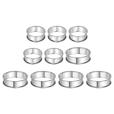 Unique Bargains Stainless Steel Double Rolled Nonstick Durable Cake Rings 10 Pcs 8 Unique Bargains Stainless Steel Double Rolled Nonstick Durable Cake Rings 10 Pcs - Image 6