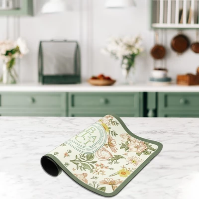 Unique Bargains Summer Monsoon Dish Drying Mat Green 15.75"x11.81" 7 Unique Bargains Summer Monsoon Dish Drying Mat Green 15.75"x11.81" - Image 5