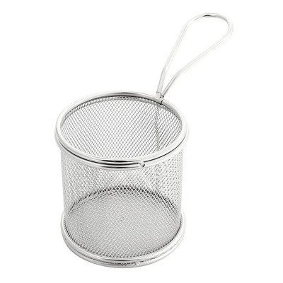 Unique Bargains Stainless Steel Cylinder French Fries Oil Sieve Strainers Fry Basket Frame 1Pc 5 Unique Bargains Stainless Steel Cylinder French Fries Oil Sieve Strainers Fry Basket Frame 1Pc - Image 3