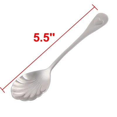 Unique Bargains Stainless Steel Household Shell-shaped Tableware Spoon Silver Tone 1 Pc 3 Unique Bargains Stainless Steel Household Shell-shaped Tableware Spoon Silver Tone 1 Pc