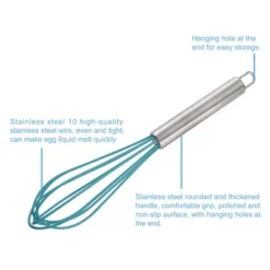 Unique Bargains Silicone Stainless Steel Home Blending Whisk 10" 1 Pc -Kitchen Tools Shop GUEST 12da48ac 75c0 46d5 a4ee 8a114a598bed