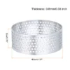 Unique Bargains Stainless Steel Non-Stick Perforated Baking Dessert Round Cake Ring 6 Pcs