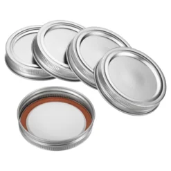 Unique Bargains Regular Mouth Iron Split-Type Leak-Proof Mason Jar Lids 8 Pcs -Kitchen Tools Shop GUEST 1334c4f6 8ad5 41d1 b4b9 a0c432d5e018