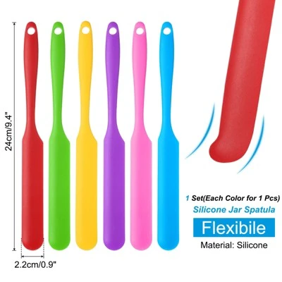 Unique Bargains Silicone Jar Spatula, Heat Resistant Jam Spreader Non-Stick Long With Handle 3 Unique Bargains Silicone Jar Spatula, Heat Resistant Jam Spreader Non-Stick Long With Handle