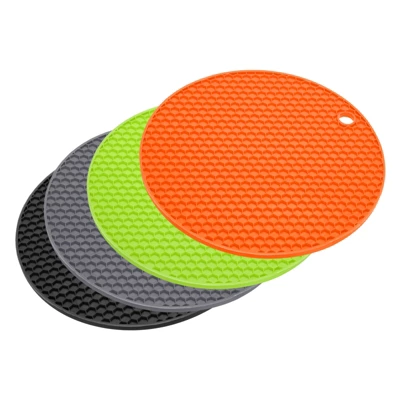 Unique Bargains Round Silicone Heat Resistant Non-slip Flexible Trivet Mats 4 Pcs 7 Unique Bargains Round Silicone Heat Resistant Non-slip Flexible Trivet Mats 4 Pcs - Image 5