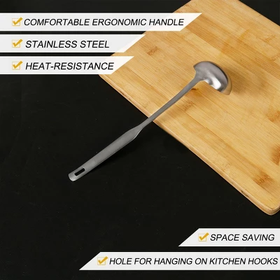 Unique Bargains Stainless Steel Soup Spoon Ladle 9.8" 1Pc 7 Unique Bargains Stainless Steel Soup Spoon Ladle 9.8" 1Pc - Image 5
