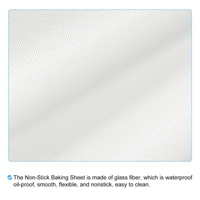 Unique Bargains Glass Fiber Non-stick Heat Resistant Reusable Baking Mat White 4 Pcs 19.69" X 15.75" 5 Unique Bargains Glass Fiber Non-stick Heat Resistant Reusable Baking Mat White 4 Pcs 19.69" X 15.75" - Image 3