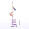 Unique Bargains Star Sequin Letter E Butterfly Tassel Water Cup Pendant Purple 1 Pc