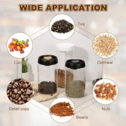 Unique Bargains Glass Airtight Vacuum Seal Coffee Bean Container 30oz -Kitchen Tools Shop GUEST 187ef796 29f7 4b4b a0a9 5960c20aa596