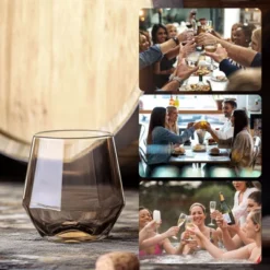 Unique Bargains Stemless Whiskey Glasses With Vertical Stripe 2 Pcs -Kitchen Tools Shop GUEST 18fa1111 724f 4c05 a8db cb324418e589