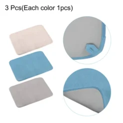 Unique Bargains Microfiber Absorbent Reversible Heat Resistant Dish Drainer Mats Blue/Grey/Beige 3 Pcs -Kitchen Tools Shop GUEST 1a330102 c8dc 46f6 96aa bdf3ab8f1395
