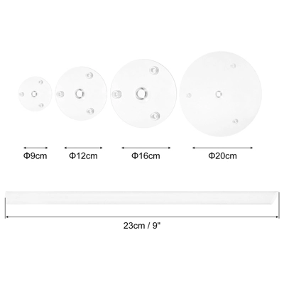 Unique Bargains Plastic Durable Smooth Surface Clear Cake Stands 4, 6, 8, 10 Inch 16 Pcs 3 Unique Bargains Plastic Durable Smooth Surface Clear Cake Stands 4, 6, 8, 10 Inch 16 Pcs
