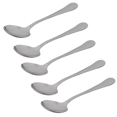 Unique Bargains Round Shape Kitchen Tableware Food Spoon Silver Tone 5 Pcs 7.3" Long 5 Unique Bargains Round Shape Kitchen Tableware Food Spoon Silver Tone 5 Pcs 7.3" Long - Image 3