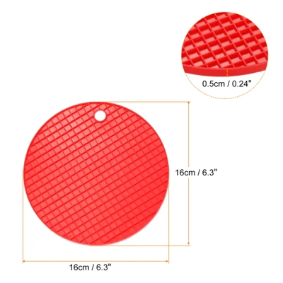 Unique Bargains Silicone Heat Resistant Non-slip Flexible Trivet Mats Red 2 Pcs 3 Unique Bargains Silicone Heat Resistant Non-slip Flexible Trivet Mats Red 2 Pcs