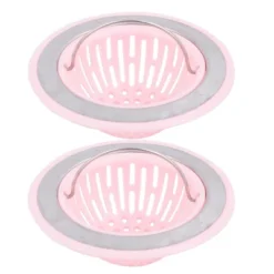 Unique Bargains Household Kitchen Plastic Round Basin Sink Residue Stopper Strainer Pink 2 Pcs -Kitchen Tools Shop GUEST 1daf6022 402c 44b9 b1a5 e1c0fe185b41