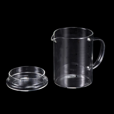 Unique Bargains Borosilicate Glass Scale Measure Cups With Glass Lid And V-Shaped Spout 5 Unique Bargains Borosilicate Glass Scale Measure Cups With Glass Lid And V-Shaped Spout - Image 3