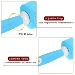 Unique Bargains Silicone Non-Stick Adjustable Pizza Pastry Mini Rolling Pin 2 Pcs -Kitchen Tools Shop GUEST 21ec0aeb 9a1d 4c08 8927 0706bf5877dd