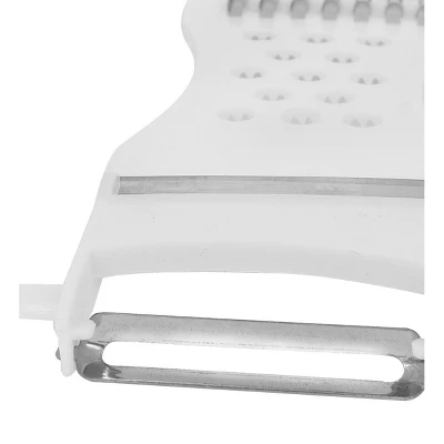Unique Bargains Plastic Metal Multi-functional Durable Peeler 6.7" X 2.8" X 0.4" White 1 Pc 4 Unique Bargains Plastic Metal Multi-functional Durable Peeler 6.7" X 2.8" X 0.4" White 1 Pc - Image 2