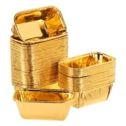 Unique Bargains Greaseproof Single-sided Aluminum Foil Cupcake Liners For Party 50 Pcs -Kitchen Tools Shop GUEST 229a60b5 3750 4dbe 898b 66477f3fd59b