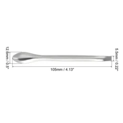 Unique Bargains Stainless Steel Smooth Powders Sampling Micro Lab Spoon