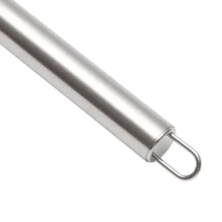 Unique Bargains 12" 6-Wire Whisk Hand Wash Stainless Steel Silicone Silver Tone Green