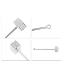 Unique Bargains Square Meat Tenderizer Mallet Silver Tone 1 Pc -Kitchen Tools Shop GUEST 23734a4a d223 4839 aa57 ecc99c0a97b7